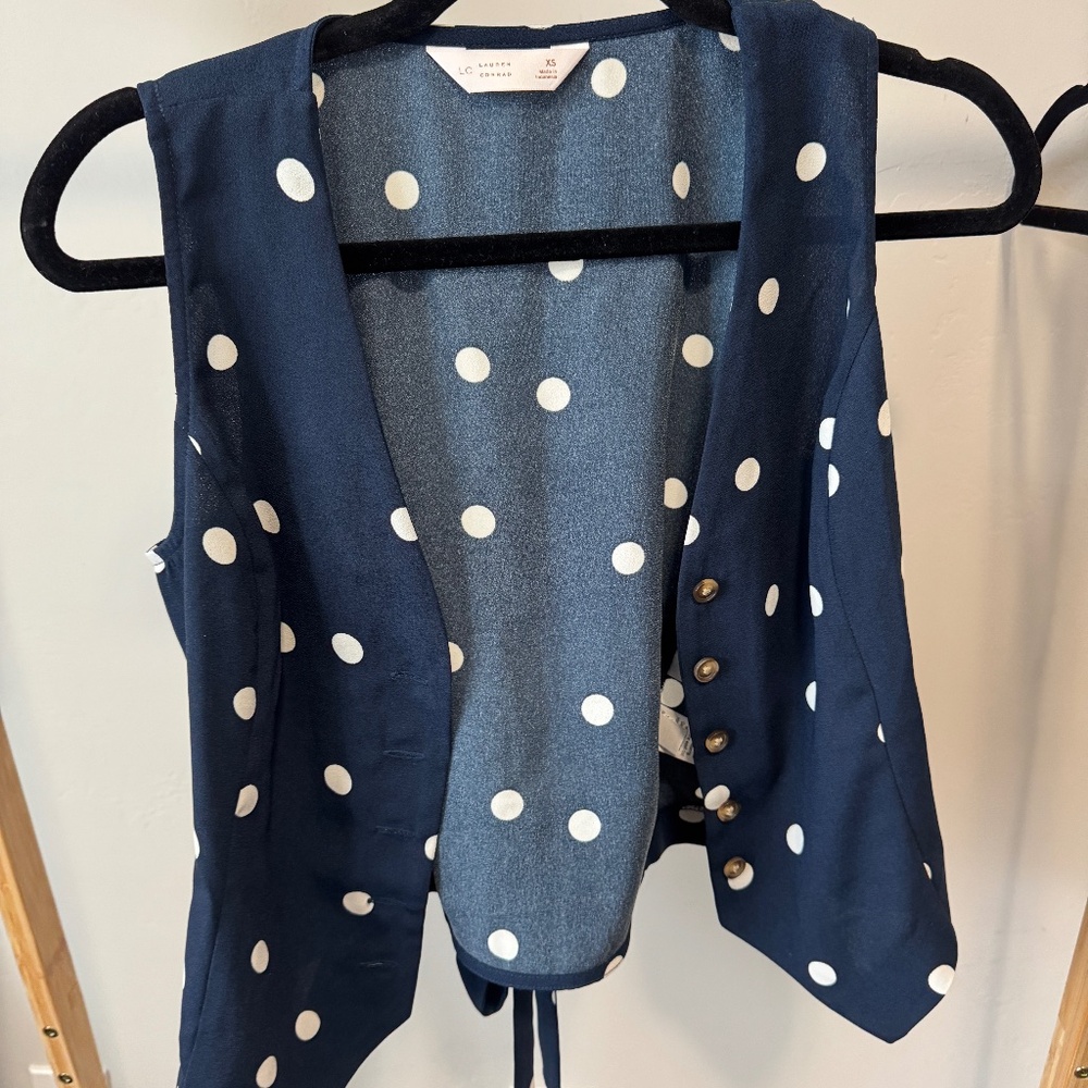 Lauren Conrad Polka Dot Vest